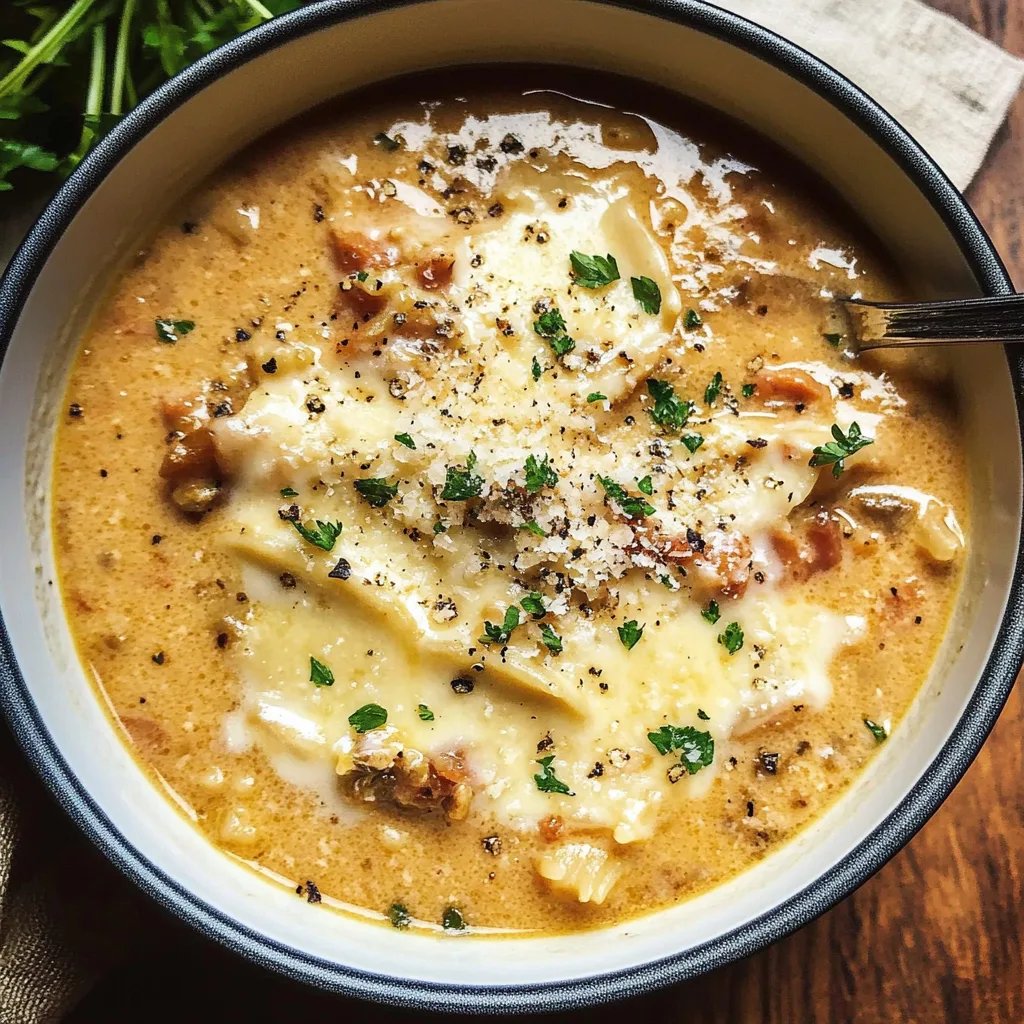 Sopa de lasanha cremosa e fácil