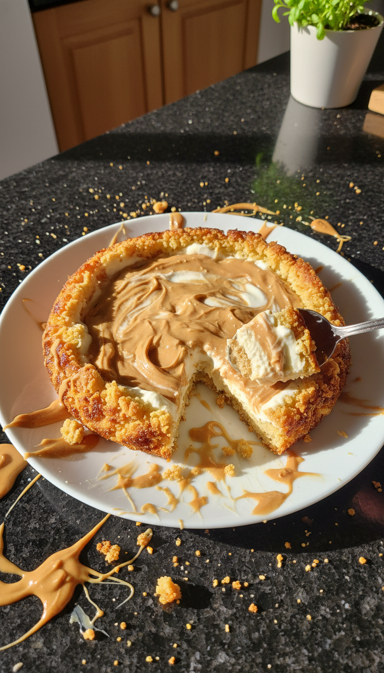 Crocante de iogurte com manteiga de amendoim