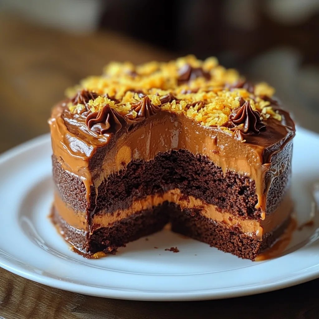 Bolo de Cenoura Brasileiro com Cobertura Cremosa de Chocolate
