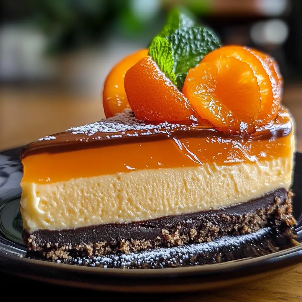 Cheesecake de Chocolate com Laranja