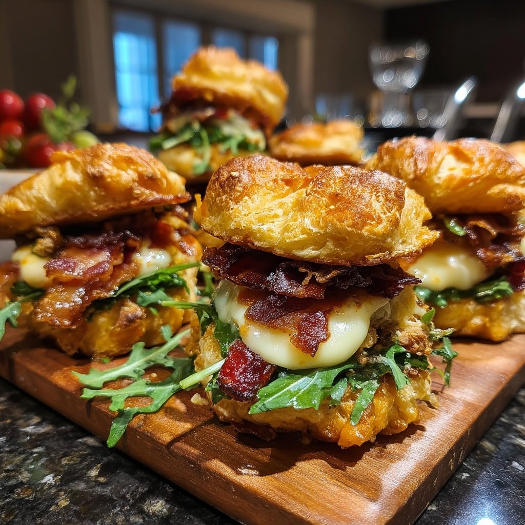 Sliders gourmet de croissant