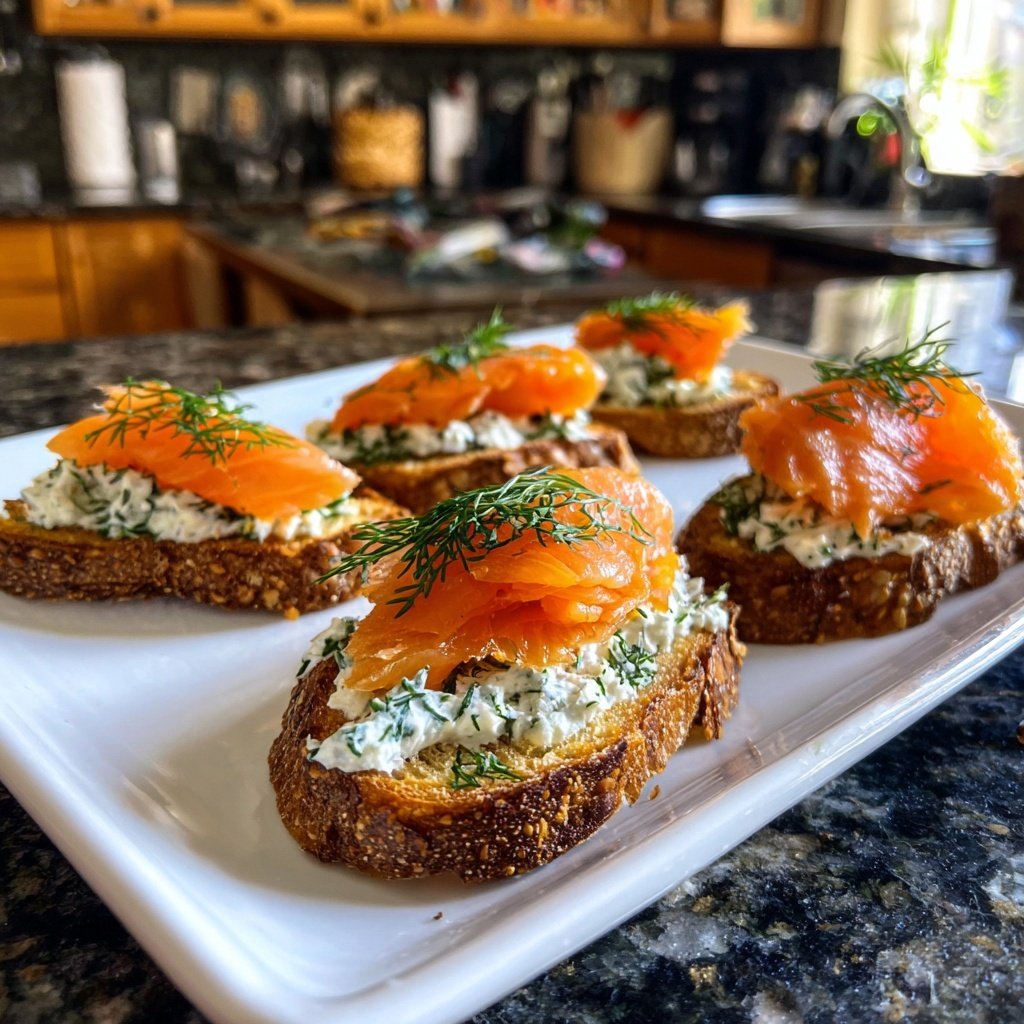 Salmão Defumado Endro Crostini