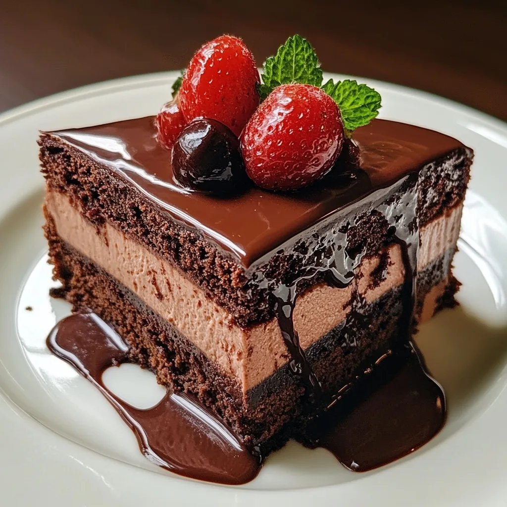 Cheesecake Triplo de Chocolate