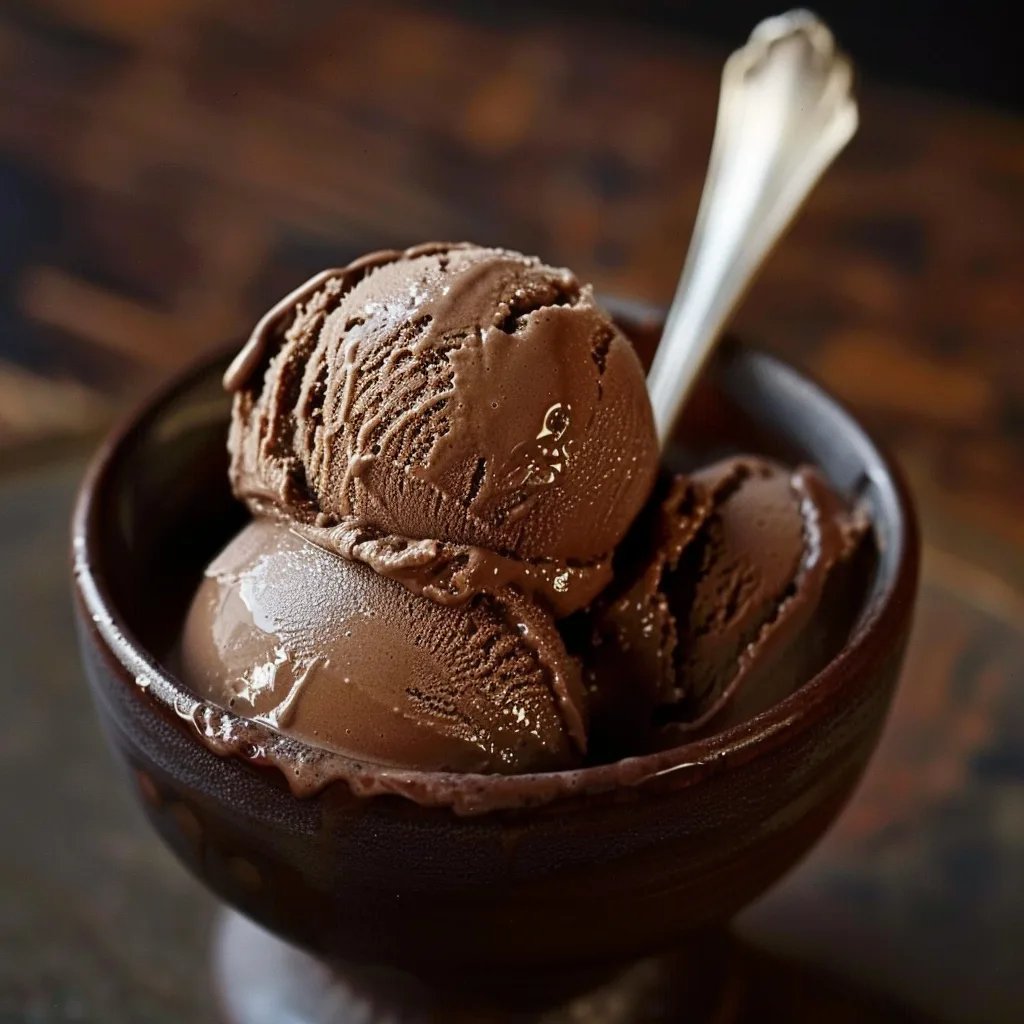 Sorvete Rico e Cremoso de Chocolate