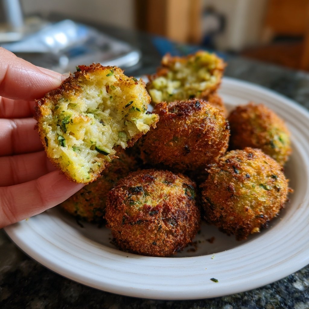 Bolinhos crocantes de abobrinha com molho
