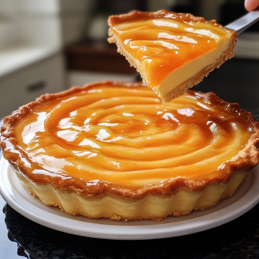 Tarte-pudim de laranja