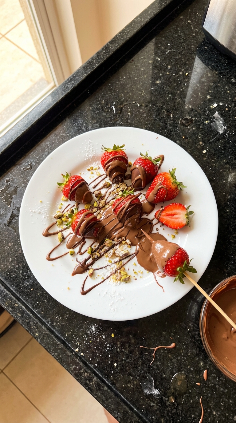 Explosão de morango com chocolate de Dubai