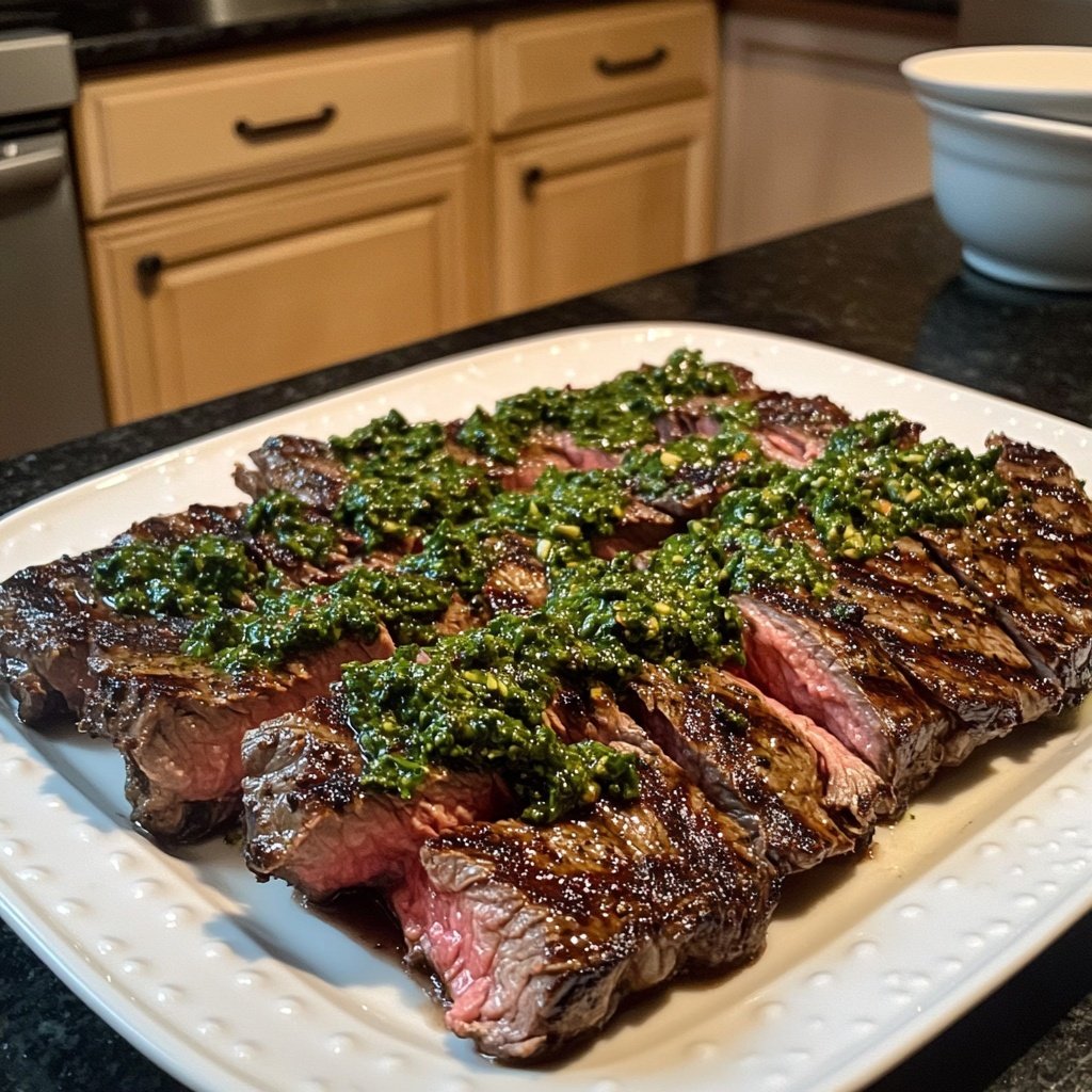 Bife com chimichurri