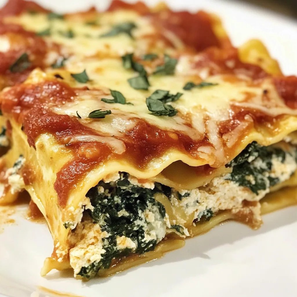 Rolinhos de Lasanha com Espinafre